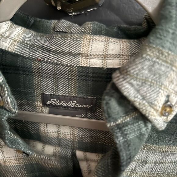 Eddie Bauer Men's Everyday Flannel Shirt Highlands Olive Size Small - Picture 5 of 9